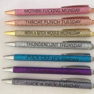 Humor Adult Pens - set of 7